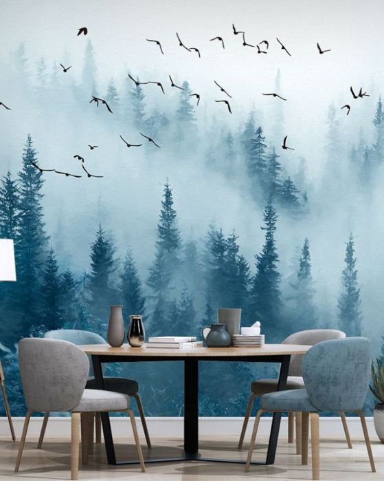 Carta da parati Foresta nella nebbia