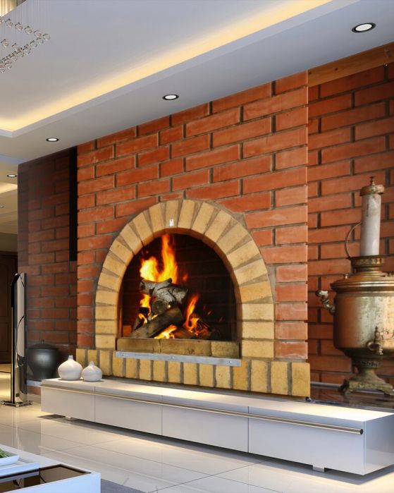 Carta da parati Caminetti